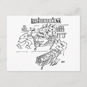 Supermarkt-Ladendetektive Lustig Postkarte
