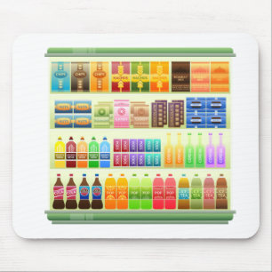 Supermarkt-Regalprodukte Snacks Mousepad