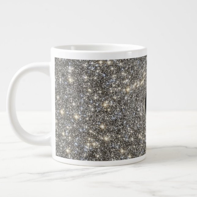Supermassives schwarzes Loch in der Mitte einer Ga Jumbo-Tasse (Links)