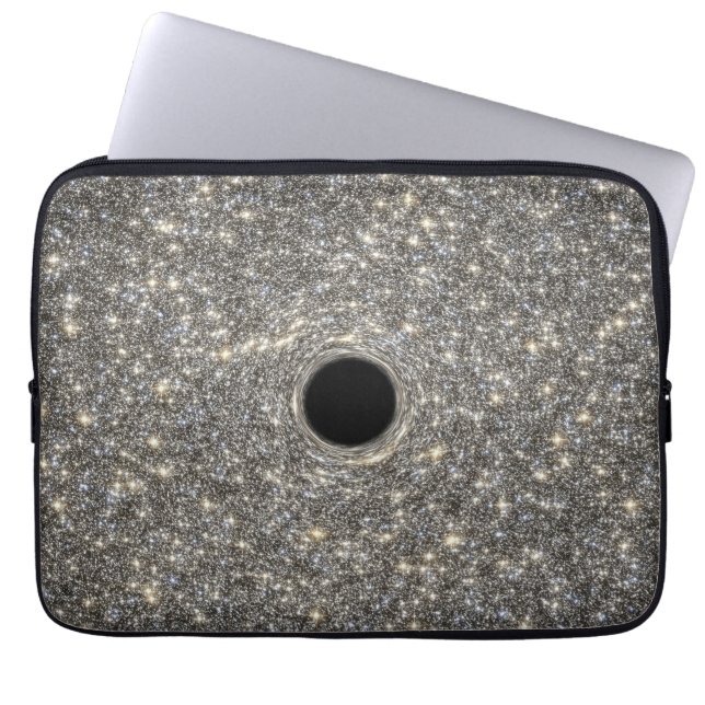 Supermassives schwarzes Loch in der Mitte einer Ga Laptopschutzhülle (Vorderseite)