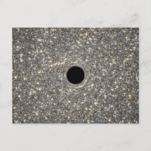 Supermassives schwarzes Loch in der Mitte einer Ga Postkarte