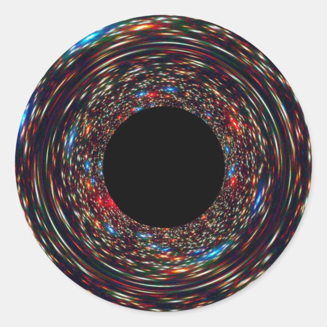 Supermassives Schwarzes Loch Runder Aufkleber (Vorderseite)