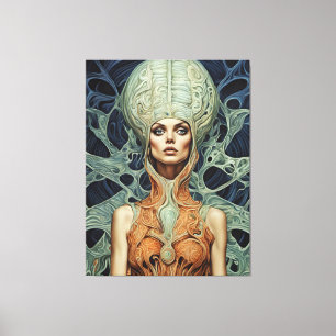 Supermodel Alien Woman Leinwanddruck