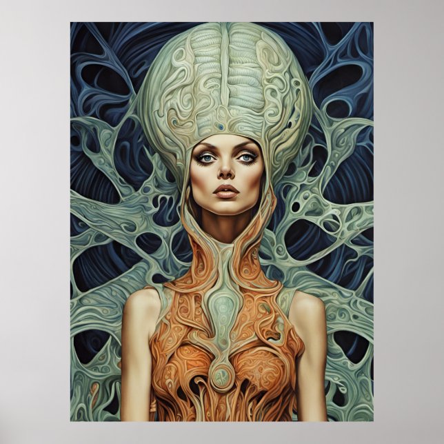 Supermodel Alien Woman Poster (Vorne)