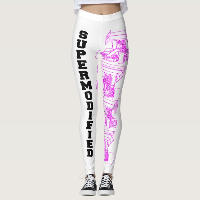 Supermodified mit rosa Kontur Leggings (Vorderseite)