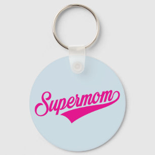 Supermom (blau) - schlüsselanhänger