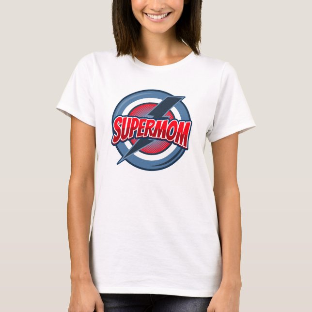 SuperMom Retro-Logo-Stil T-Shirt (Vorderseite)