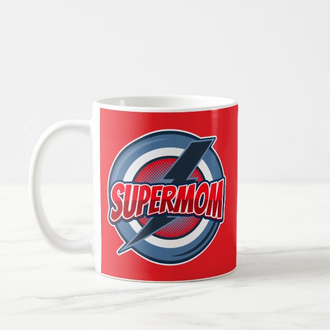 Supermom Retro-Logostil  Kaffeetasse (Links)