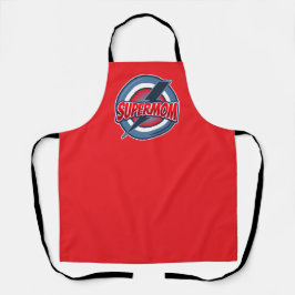 Supermom Retro-Logostil  Schürze