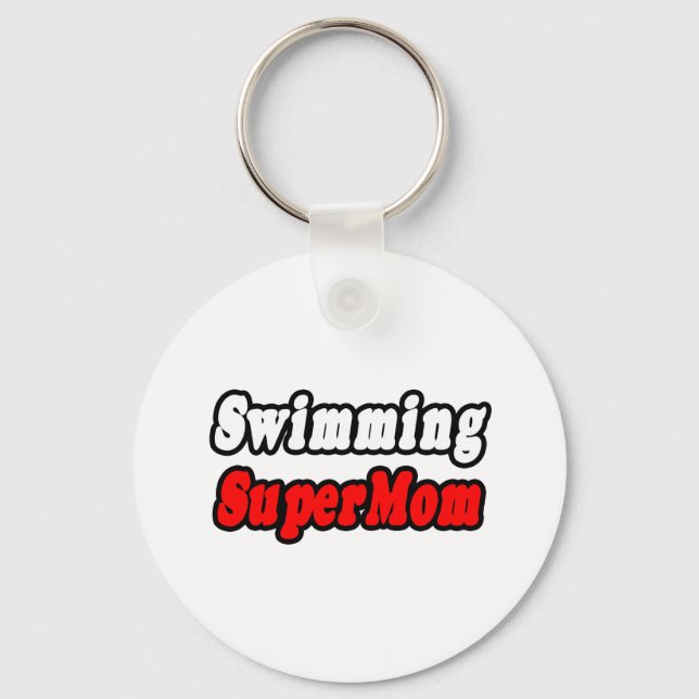 SuperMom schwimmen Schlüsselanhänger (Vorderseite)
