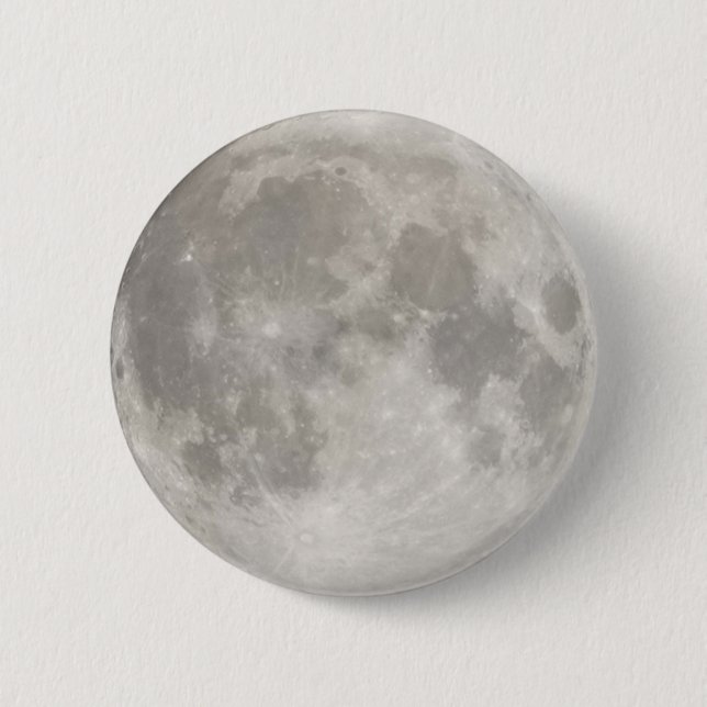Supermond am schwarzen Himmel Button (Vorderseite)