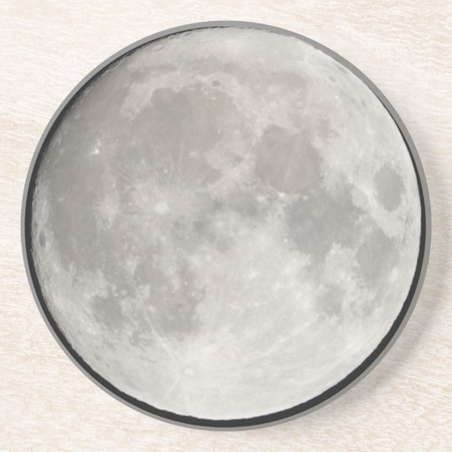 Supermond am schwarzen Himmel Getränkeuntersetzer (Vorne)