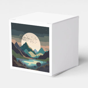 Supermond am See Geschenkschachtel