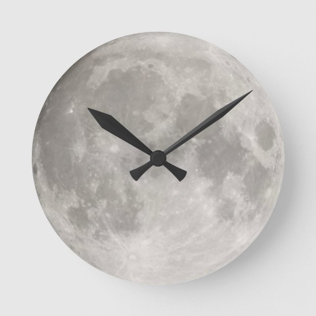 Supermond Runde Wanduhr (Vorderseite)