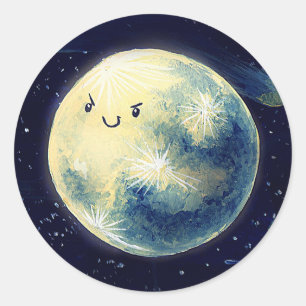 Supermond! Runder Aufkleber
