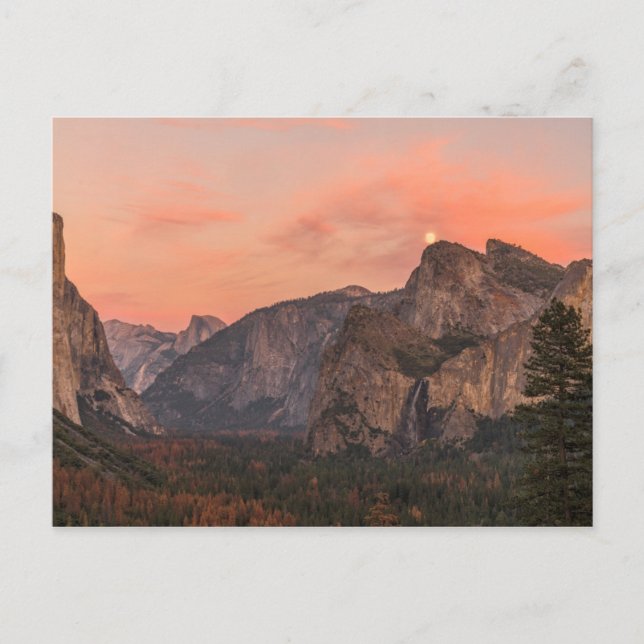 Supermond steigt über Kathedralen-Felsen Postkarte (Vorderseite)