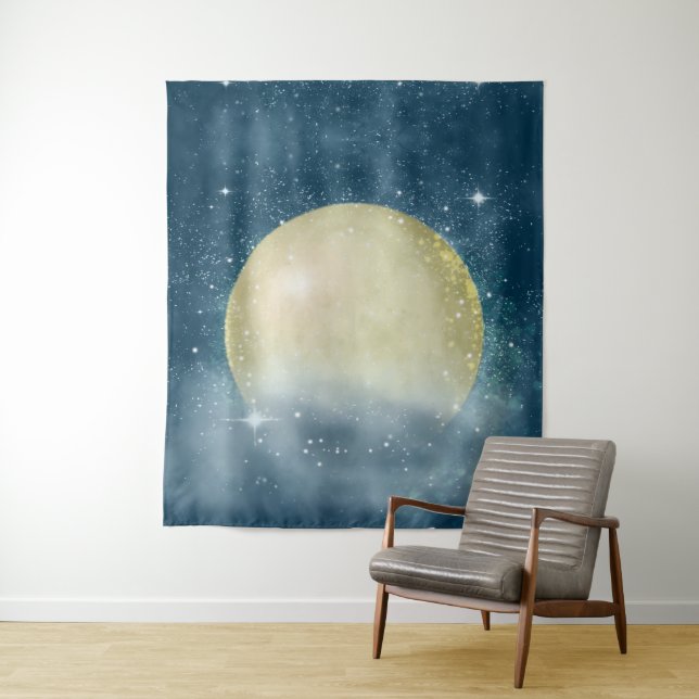Supermond - Tapisserie Wandteppich (Beispiel)