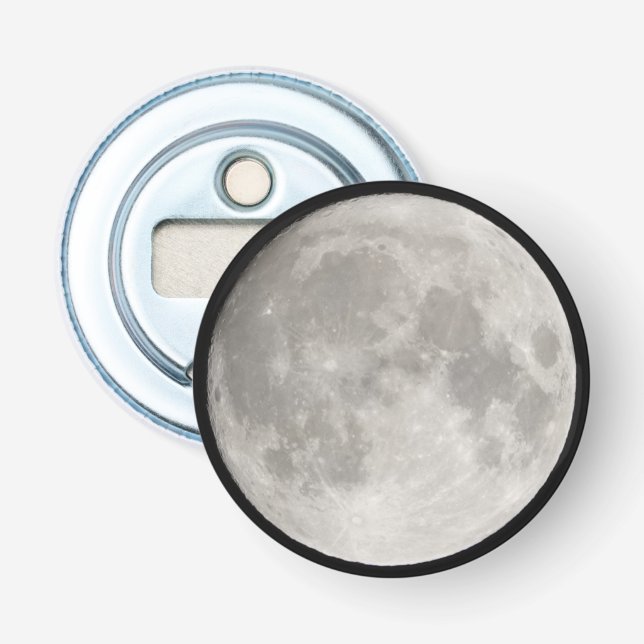 Supermoon Button Flaschenöffner (Vorderseite)
