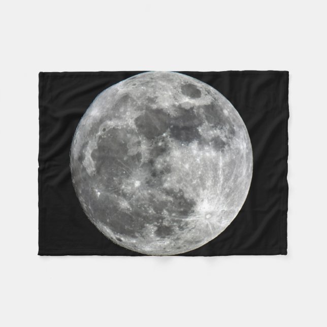 Supermoon Mond-Fleece-Decke Fleecedecke (Vorderseite (Horizontal))