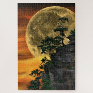 Supermoon Night - Zeichnend Kunstsammlung Puzzle