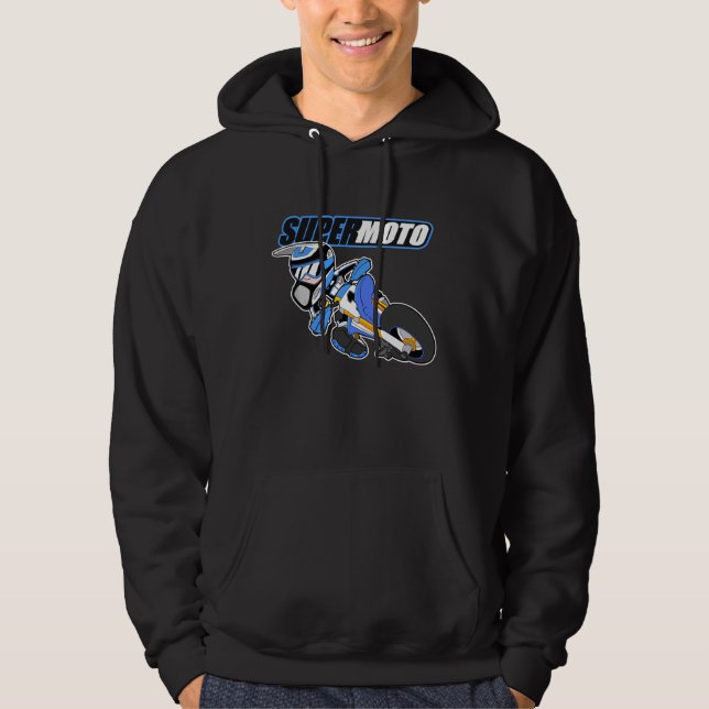 Supermoto Light Blue Hoodie (Vorderseite)