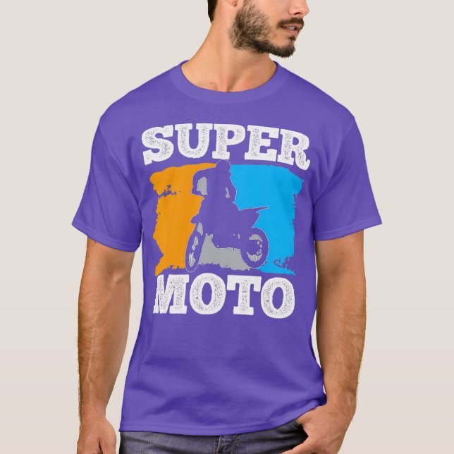 Supermoto Motocross Motorcycle Racing T-Shirt (Vorderseite)