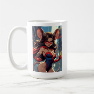 SuperMouse Frau weißes rechte Hand Tasse