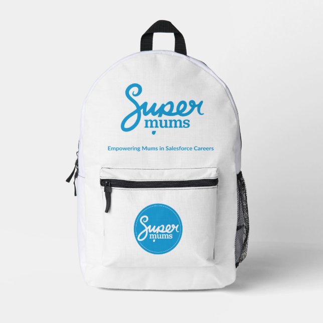 Supermums Cut Sew Bagpack Bedruckter Rucksack (Vorderseite)