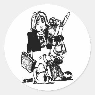 Supermutter: Eine Mama, die das alles macht Runder Aufkleber