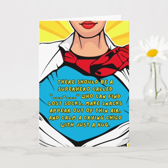 Supermutter - Funny & Interactive Mother Day Card Karte (Kleine Pflanze)