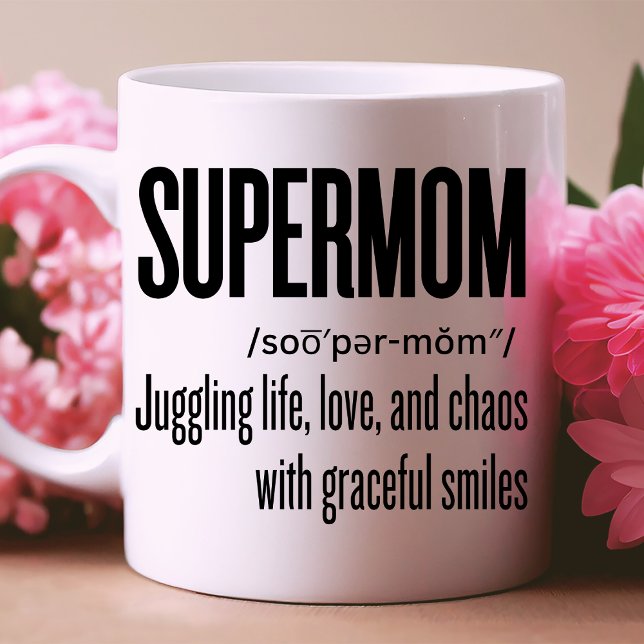 Supermutter Momlife Niedliche Muttertagsgeschenk Kaffeetasse (The perfect gift for your Supermom. Add her name and buy now! Why wait?)