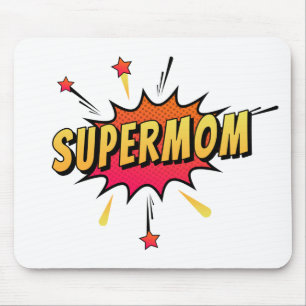 Supermutter Retro Comic Pop Art Mousepad