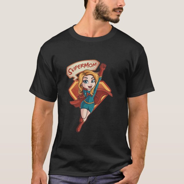 Supermutter Superhero Mütter Tagesgeschenk für Fra T-Shirt (Vorderseite)