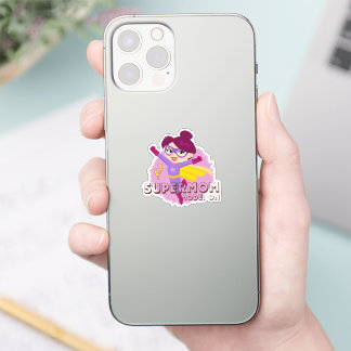 Supermuttermodus: Ein | Hero-Mama-Sticker Aufkleber