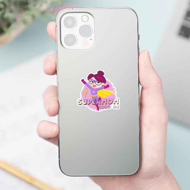 Supermuttermodus: Ein | Hero-Mama-Sticker Aufkleber (Telefon)