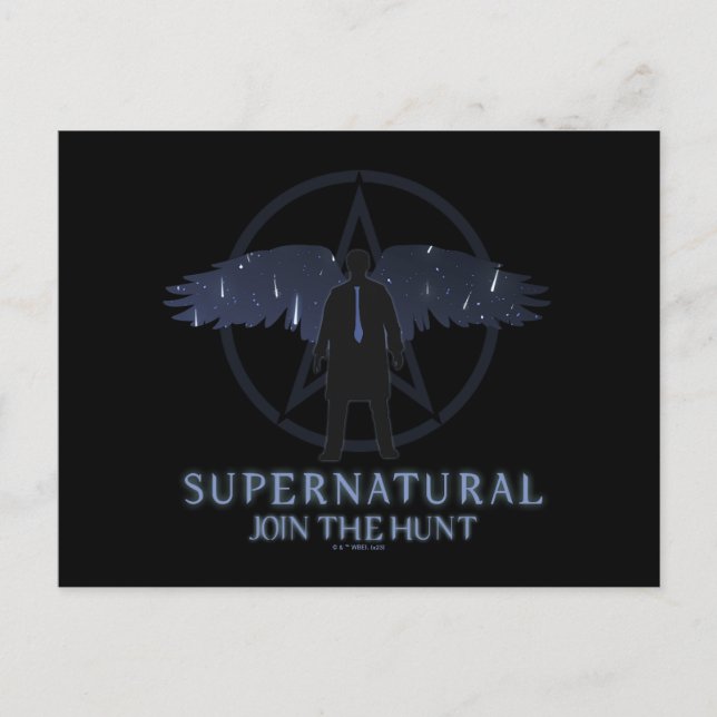 Supernatural Castiel Falling Stars Grafik Postkarte (Vorderseite)