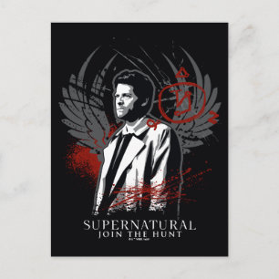 Supernatural Castiel Graffiti Graphic Postkarte