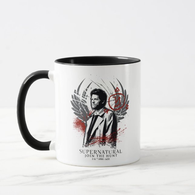 Supernatural Castiel Graffiti Graphic Tasse (Links)