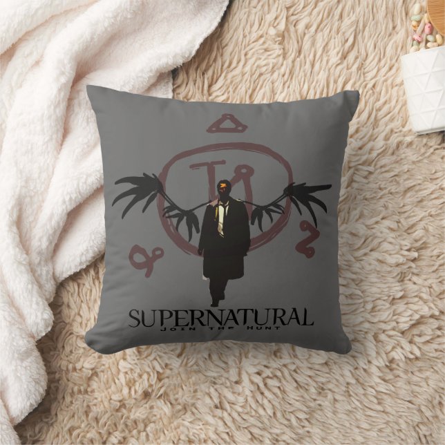 Supernatural Castiel Illustration Kissen (Decke)
