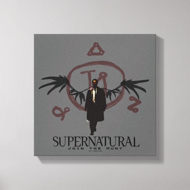 Supernatural Castiel Illustration Leinwanddruck (Vorderseite)