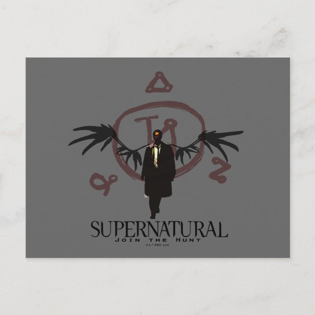 Supernatural Castiel Illustration Postkarte (Vorderseite)
