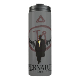 Supernatural Castiel Illustration Thermosbecher