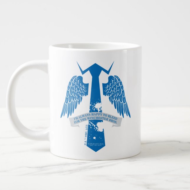 Supernatural Castiel Krawatte Zitat Grafisch Jumbo-Tasse (Links)