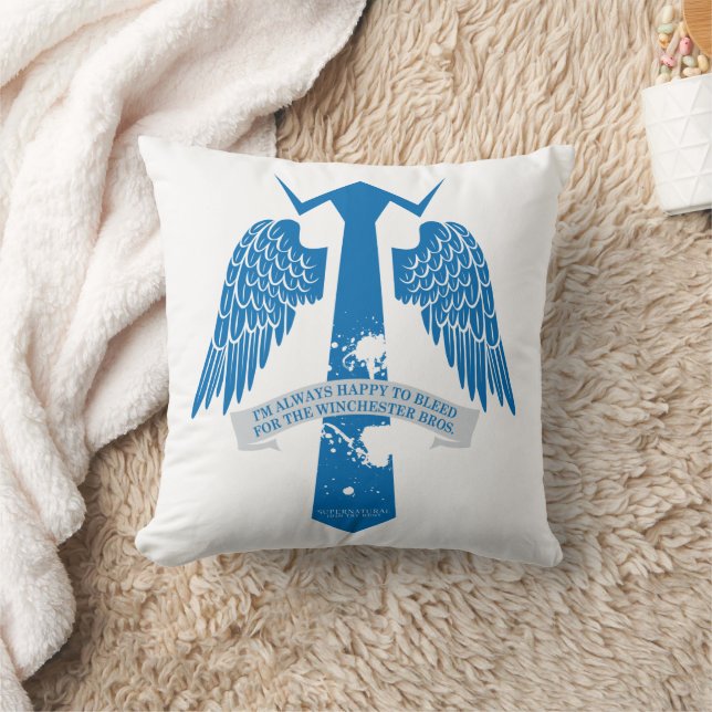 Supernatural Castiel Krawatte Zitat Grafisch Kissen (Decke)