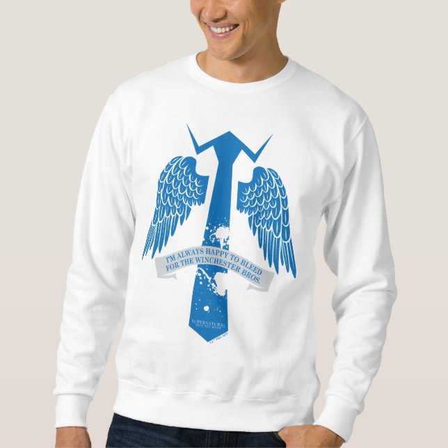 Supernatural Castiel Krawatte Zitat Grafisch Sweatshirt (Vorderseite)
