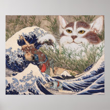 Supernatural Cat at the Great Wave