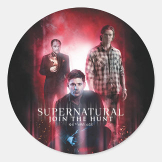 Supernatural Crowley, Dean und Sam Runder Aufkleber