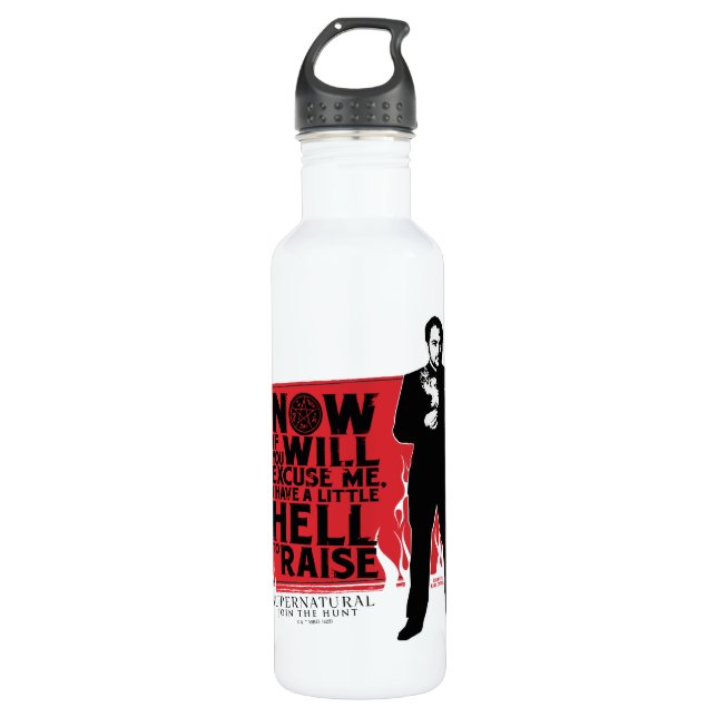 Supernatural Crowley Quote Graphic Edelstahlflasche (Vorderseite)