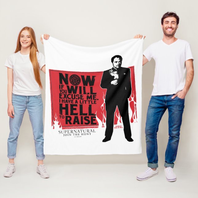 Supernatural Crowley Quote Graphic Fleecedecke (Beispiel)