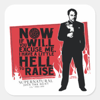 Supernatural Crowley Quote Graphic Quadratischer Aufkleber